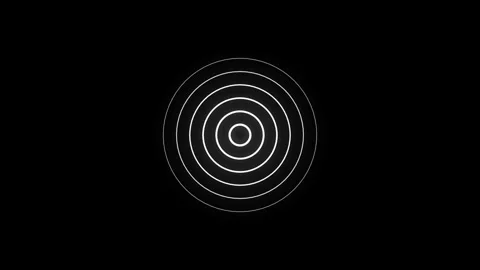 Radio waves animation on black background concept Stock Footage 287807406