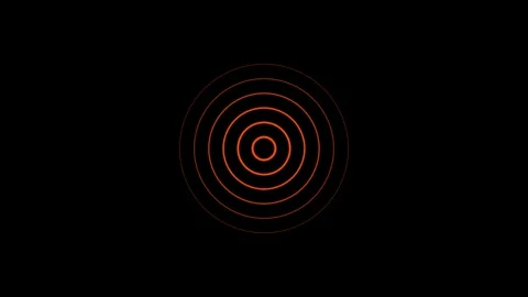 Radio waves animation on black background concept Stock Footage 287807407
