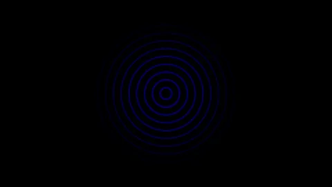 Radio waves animation on black background Stock Footage 302700090