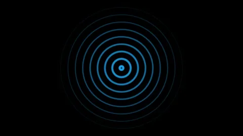 Radio waves background animation and Expanding arc waves motion graphics .R.. Stock Footage 304099641