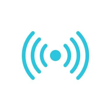 Radio waves. From blue icon set. Stock Illustration