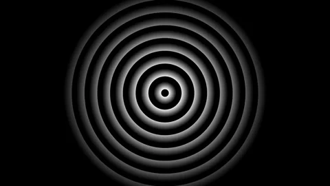 Radio waves diffusion, Noise frequency signal icon animation Video stock 320624104