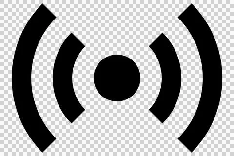Radio waves, sound waves simple icon Stock Illustration