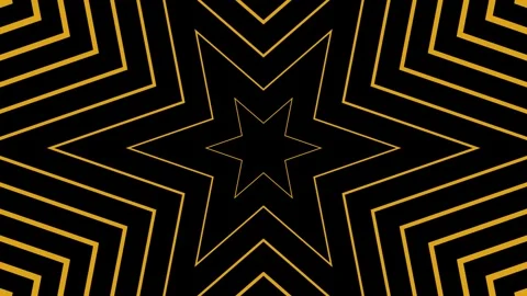 Radio waves star shape animation 4K HD footage on black background Stock Footage 276808830