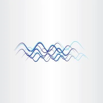 Radio waves vector frequency icon illustration Illustrazione stock