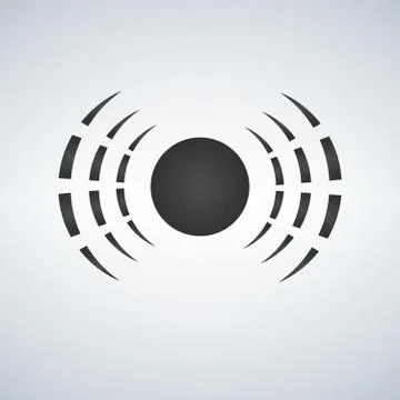 Radio waves vector logo icon antenna Stock Illustration