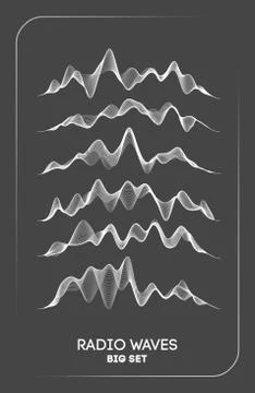Radio waves vector. Radio frequency identification. Wireless communication Stock Illustration