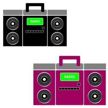 Radio on white background Stock Illustration