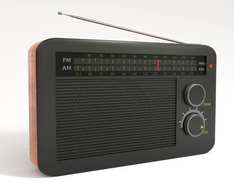 Radio on white background Stock Illustration