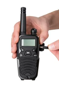 Radio on white Stock Photos