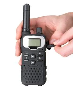 Radio on white Stock Photos