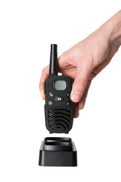 Radio on white Stock Photos