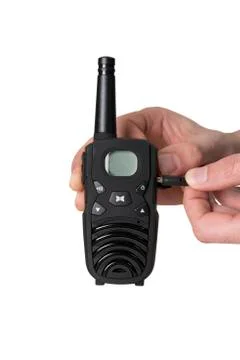 Radio on white Stock Photos