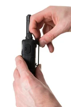 Radio on white Stock Photos