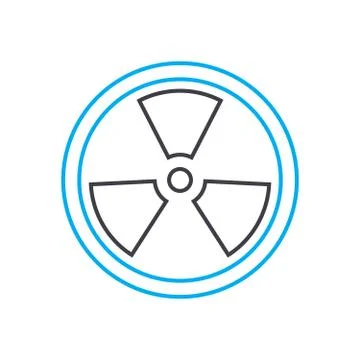 Radioactive analysis vector thin line stroke icon. Radioactive analysis outline Stock Illustration