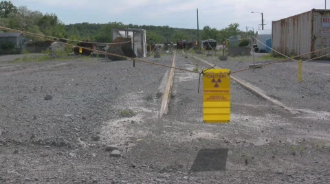 Radioactive area roped off Видео 118751