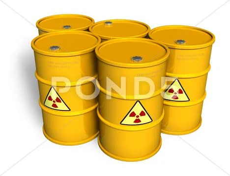 Radioactive barrels Stock Illustration