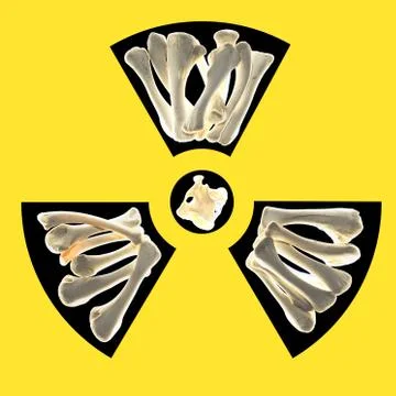 Radioactive bones Stock Photos