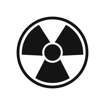 Radioactive Caution Warning Hazard Icon Isolated Vector Illustration Stock Illustration