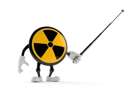Radioactive character with pointer stick Illustrazione stock