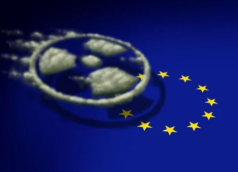 Radioactive Cloud Over Europe Stock Illustration