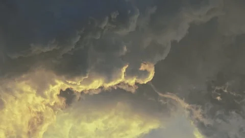The radioactive clouds shined from below with the sun Stock Footage 112657457