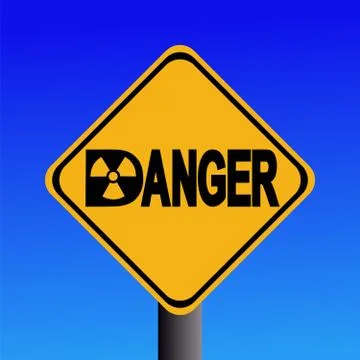 Radioactive danger sign Stock Illustration
