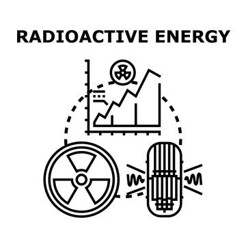 Radioactive energy development and power generation concept イラスト素材