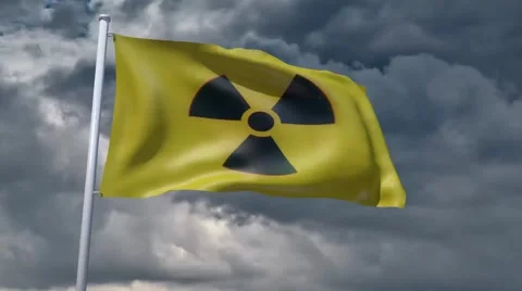 Radioactive flag Stock Footage 5436206