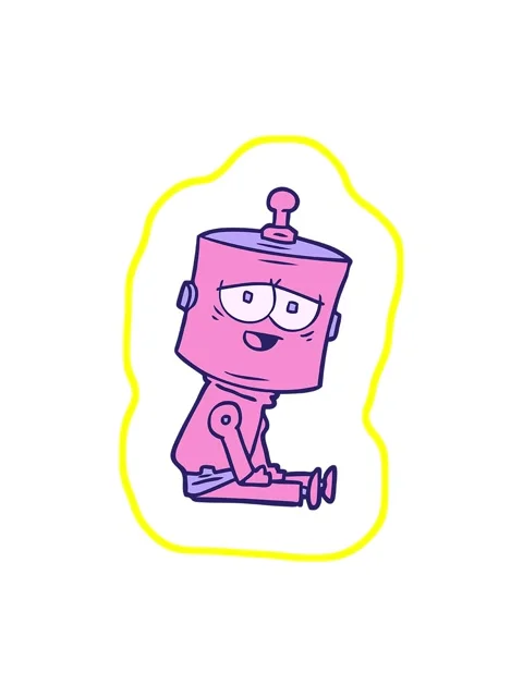 Radioactive glowing animation of a cartoon android character Stock Footage 324061729