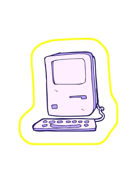 Radioactive glowing animation of cartoon of computer Stock Footage 324284025