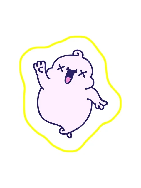 Radioactive glowing animation of cartoon of a cute halloween ghost waving Stock Footage 324189843