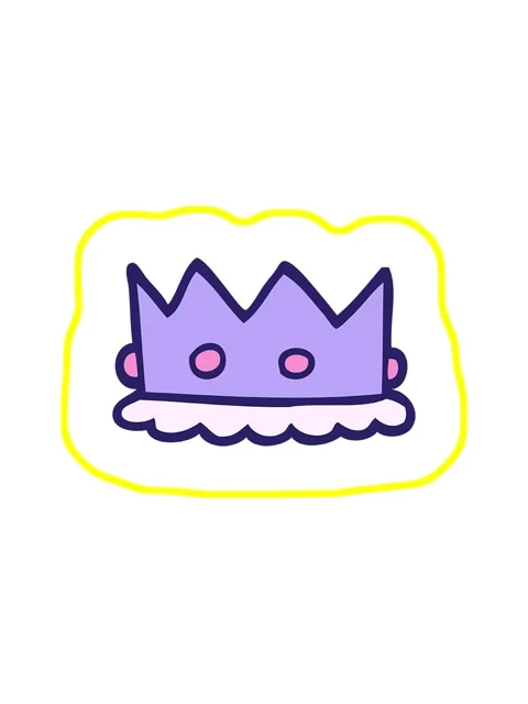 Radioactive glowing animation of cartoon doodle royal crown Stock Footage 324096180