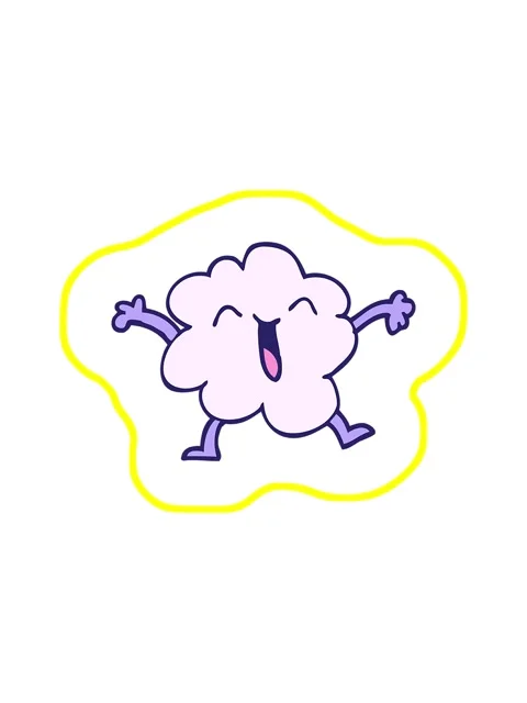 Radioactive glowing animation of cartoon doodle expressive weather cloud Stock Footage 324415951