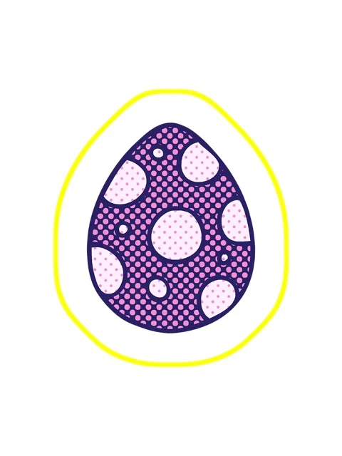 Radioactive glowing animation of cartoon easter egg Stock Footage 324134687