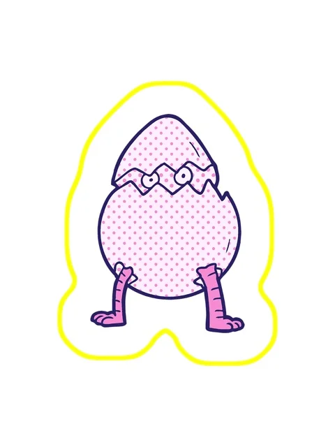 Radioactive glowing animation of cartoon hatching egg Stock Footage 324476561