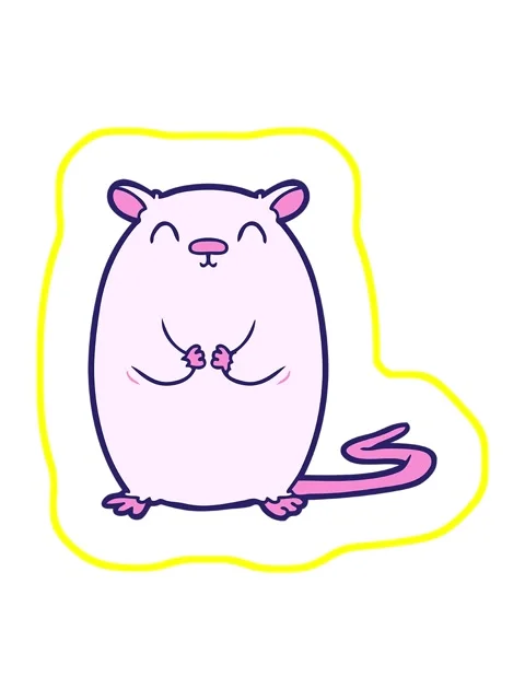 Radioactive glowing animation of cartoon mouse Stock Footage 324063036