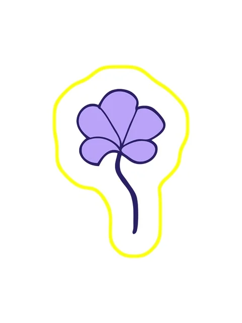 Radioactive glowing animation of cartoon quirk doodle leaf Stockbeeldmateriaal 324471226