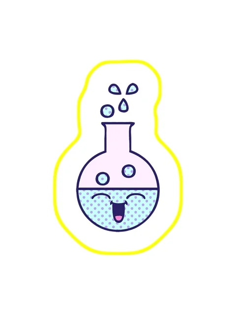 Radioactive glowing animation of cartoon of a test tube Stock Footage 324287081
