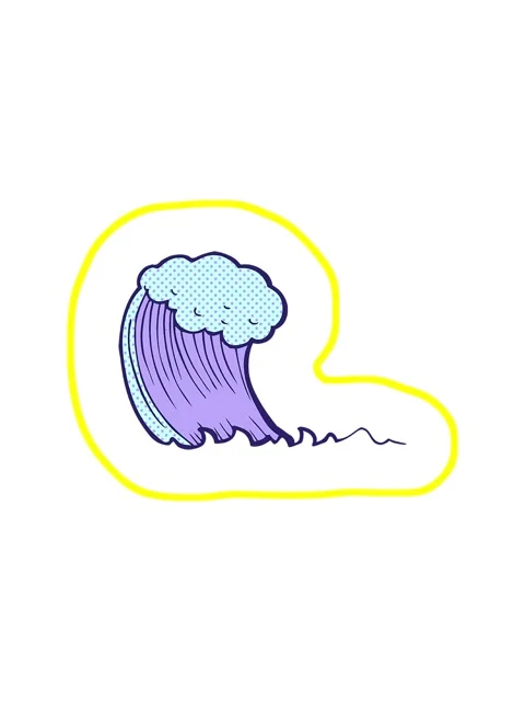 Radioactive glowing animation of cartoon wave Stock Footage 324429545