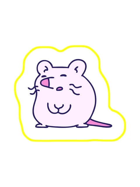 Radioactive glowing animation of cartoon of a white mouse Stock Footage 324256965