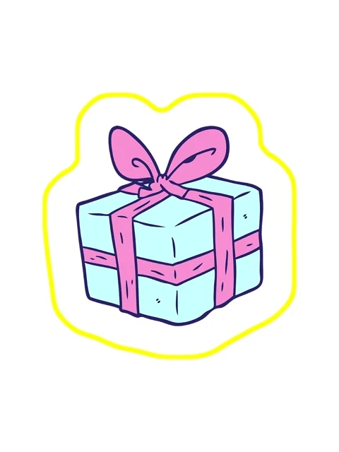 Radioactive glowing animation of cartoon wrapped gift Stock Footage 324406343