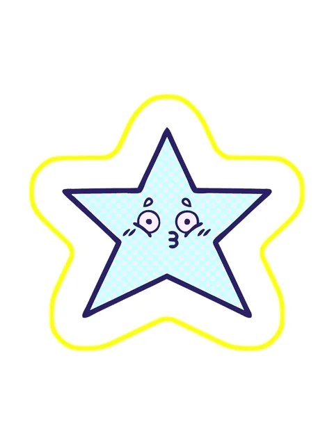 Radioactive glowing animation of comic book style cartoon of a star fish Stock Footage 324166845