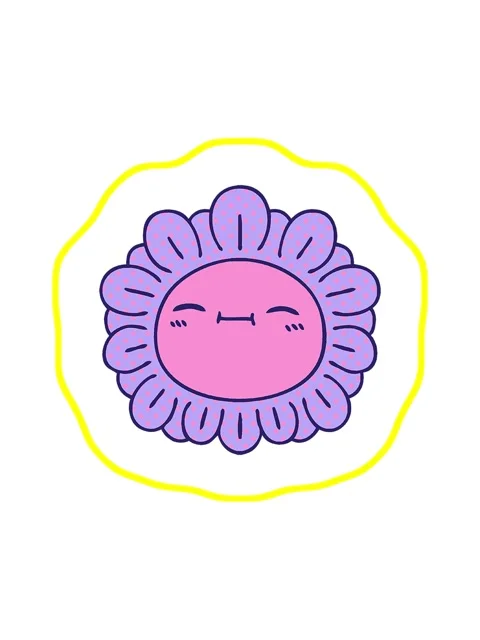 Radioactive glowing animation of comic book style quirky cartoon flower Stock Footage 324291204