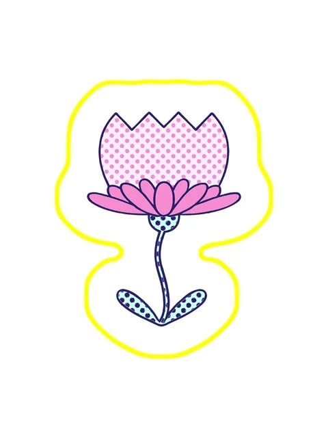 Radioactive glowing animation of comic book cartoon of a flower Stock Footage 324335311
