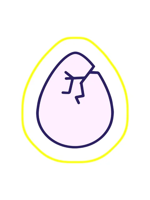 Radioactive glowing animation of cracked easter egg design Stock Footage 324383732