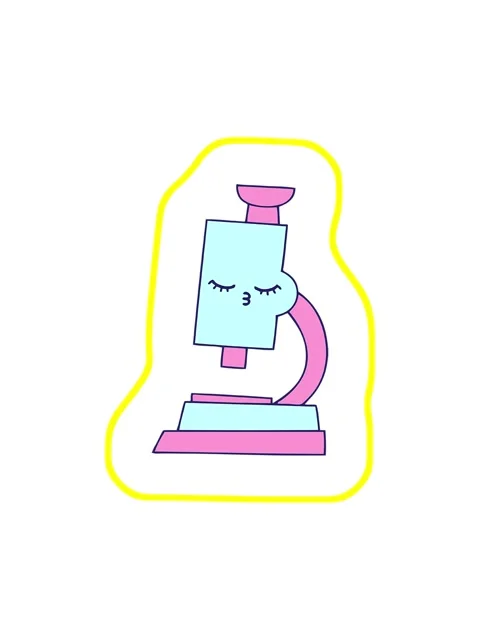Radioactive glowing animation of cute cartoon of a microscope Stock Footage 324096738