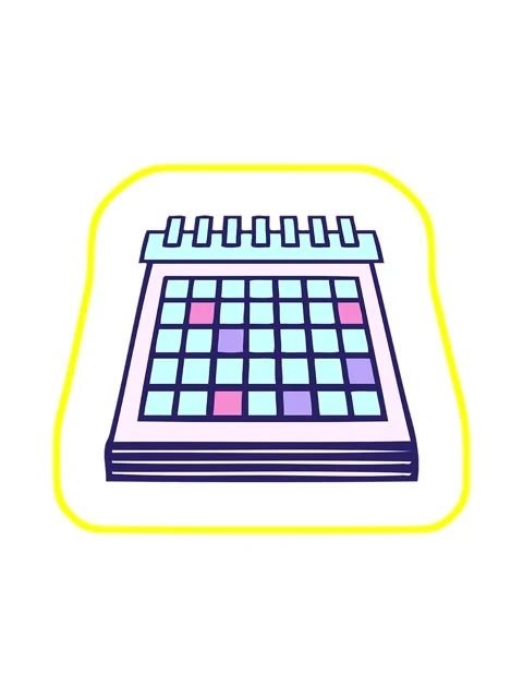 Radioactive glowing animation of cute cartoon of a work calendar Stock Footage 324256235
