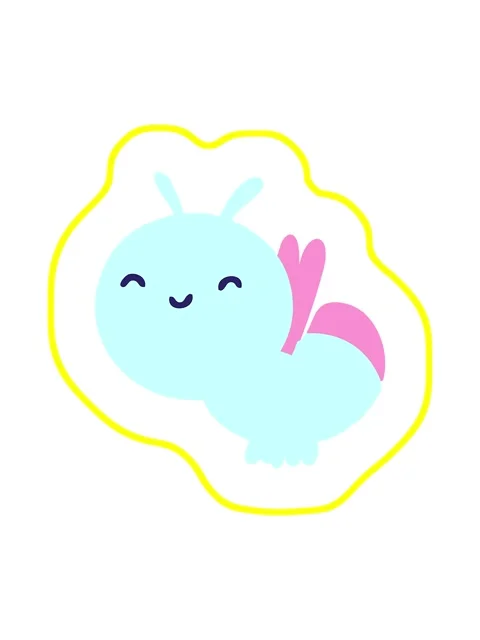 Radioactive glowing animation of cute cartoon glow bug Stock Footage 324443692