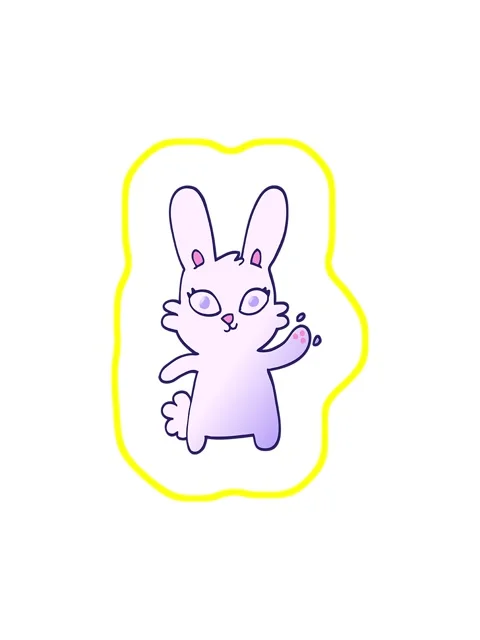 Radioactive glowing animation of cute vector gradient illustration cartoon .. Stock Footage 324312708